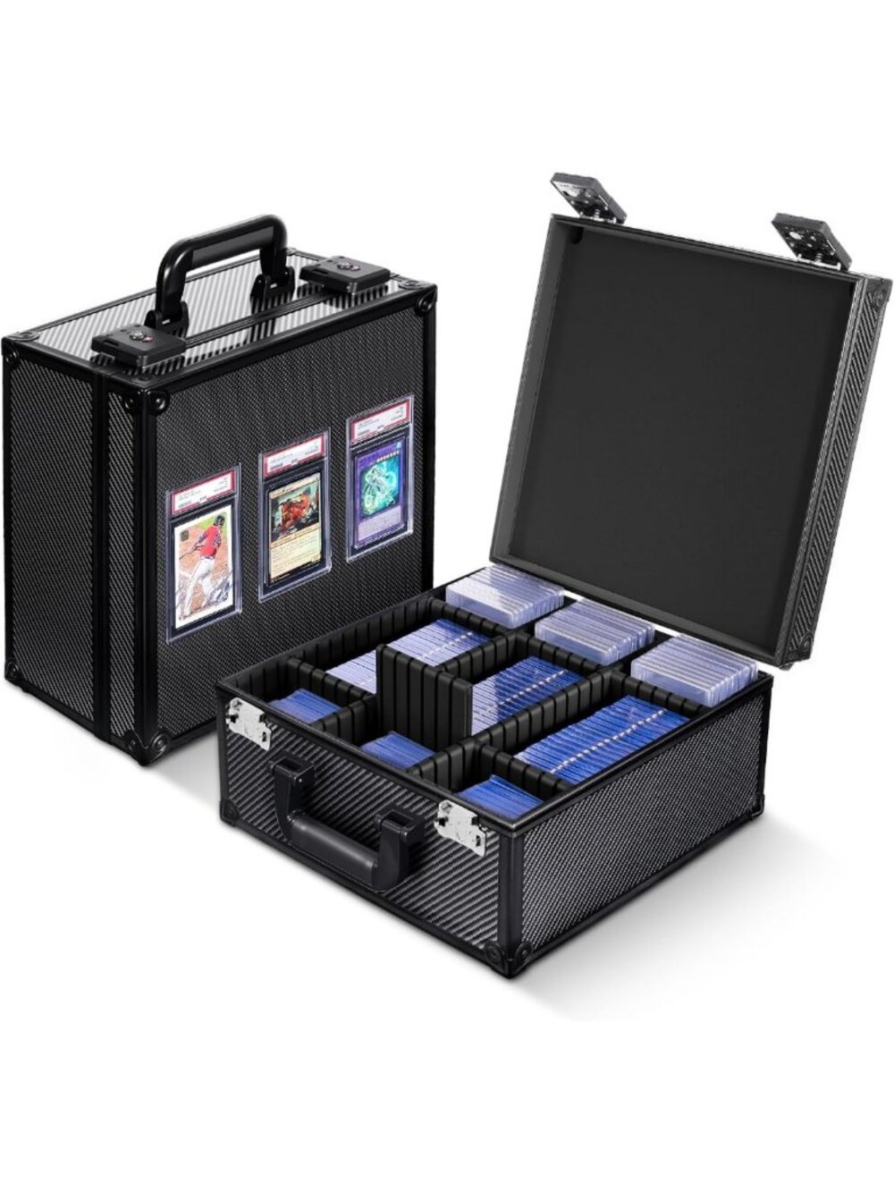 Aluminum Trading Card Storage Box - Graded Card Holder & PSA Slab Case